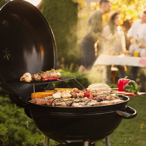 XXL Kettle BBQ Grill with Wheels, Large Cooking Surface 1