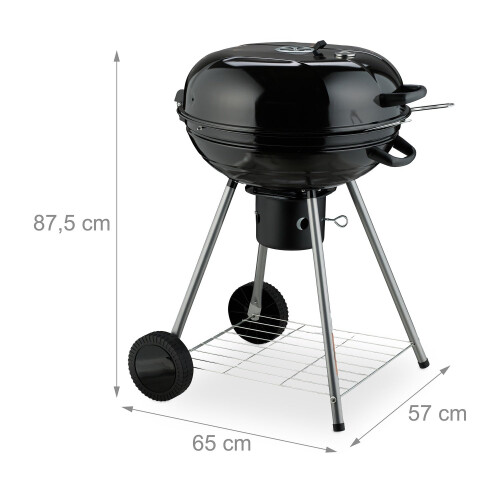 XXL Kettle BBQ Grill with Wheels, Large Cooking Surface 2