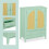Turquoise Rattan Sideboard - 2 Compartments, 4 Drawers 4