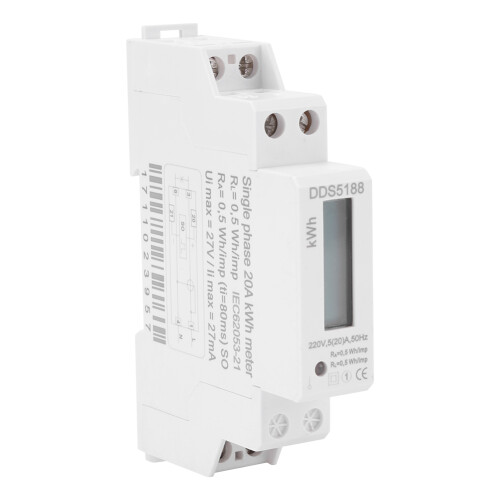 Υψηλής απόδοσης ψηφιακός μετρητής KWh LCD με μονοφασικό μετρητή ενέργειας, 1
