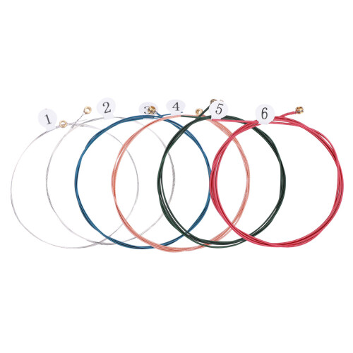 Phosphor Bronze Acoustic Guitar Strings Durable Rust Proof Anti Rust Coated Balanced Tone Tuning Stable Strong String Head Even Vibration Compatible 2