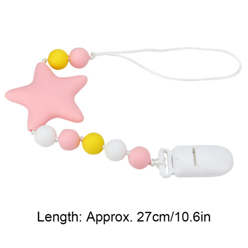 Κλιπ Baby Binky με σχέδιο Anti Lost, μαλακό και ασφαλές λουράκι σιλικόνης για πιπίλα και 1