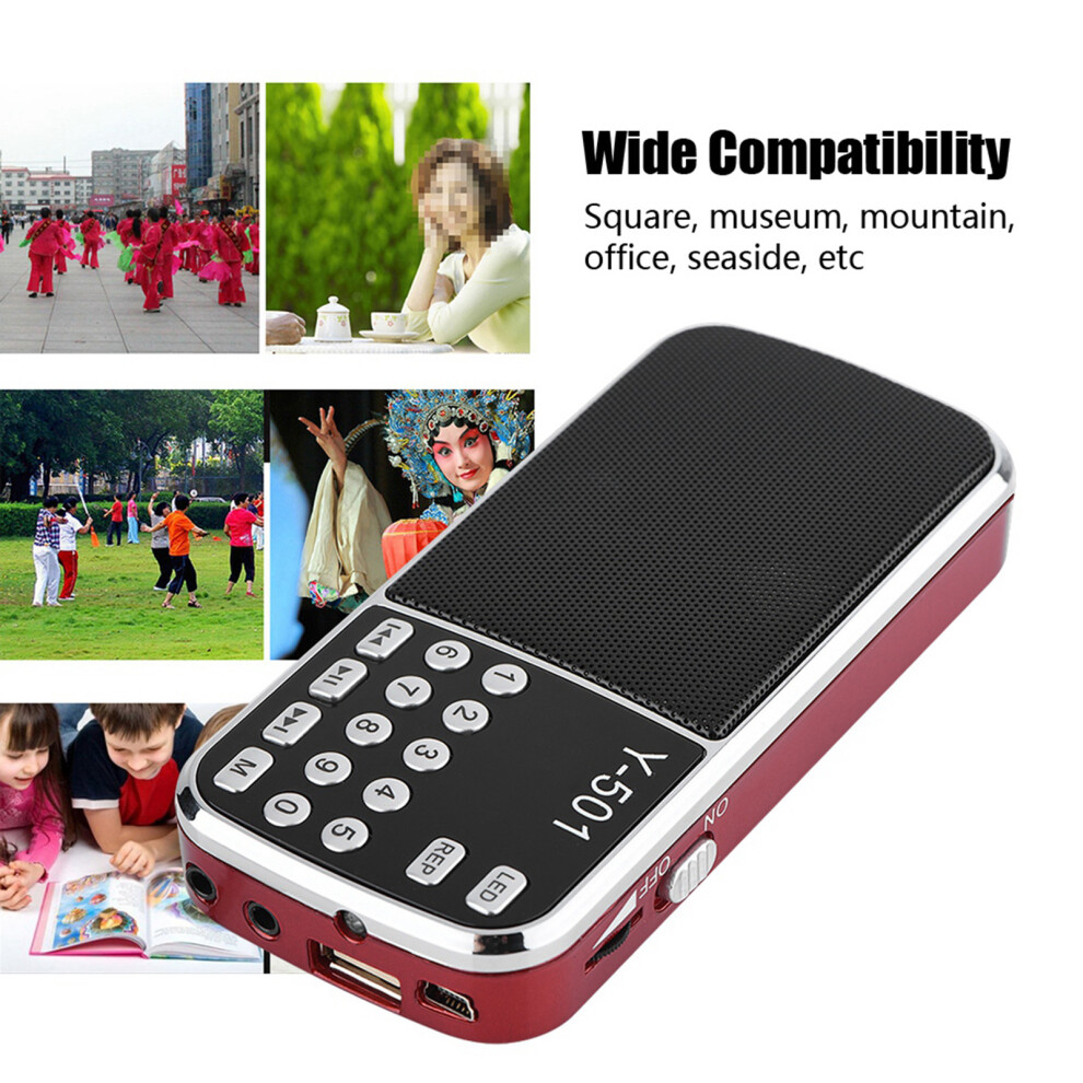 High Sensitivity Stereo Fm Radio 87.5Â108Mhz With Flashlight, 800Mah, Red 4141392878870