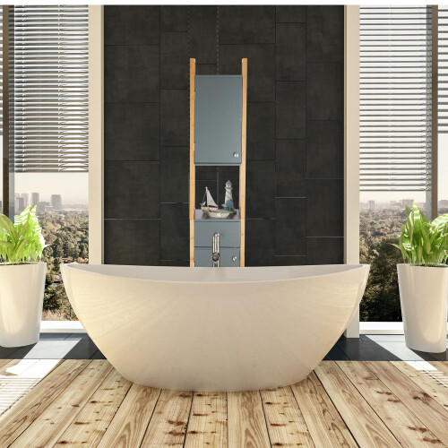 Mueble de baño alto con estantes ajustables 1