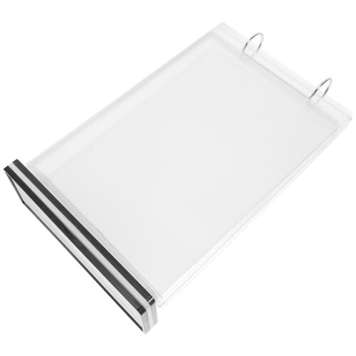 4Pcs Clear Acrylic Flip Card Holders Double-Sided Menu Display Stands 2