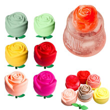 Vassoio per cubetti di ghiaccio in silicone, a forma di rosa, perfetto per appuntamenti di San Valentino, tè pomeridiano, aperitivi o dessert fai da