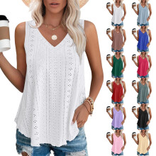 Dammode Casual Enfärgad Ärmlös Väst Ljusrosa S