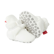 Neugeborenen-Babyschuhe aus Baumwollstrick, weich, kuschelig, warme Babyschuhe für Kleinkinder, Mädchen und Jungen, Weiß, 0-6 Monate