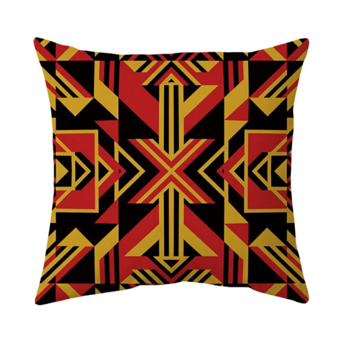 Αφηρημένα καλύμματα μαξιλαριού 18"x18" Art Deco ποδοσφαιρικό σπορ γεωμετρικό σχέδιο