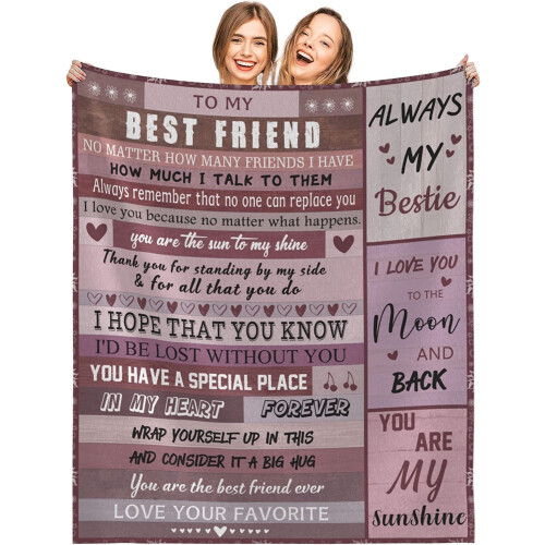 Κουβέρτα Best Friend για γυναίκες – Δώρο Φιλίας, Ριχτάρι για Κρεβάτι/Καναπέ/Ταξίδι