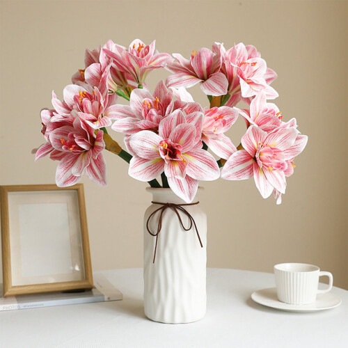 Τεχνητό λουλούδι Clivia Amaryllis 1 τεμάχιο Ψεύτικα ρεαλιστικά άνθη ύψους 25,19 ίντσες