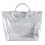 Τσάντα Tote PVC για γυναίκες – Δέρμα φιδιού & εκτύπωση γραμμάτων, διαφανές πλαστικό & 1
