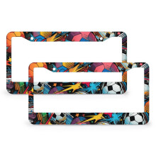 Christmas Football Soccer License Plate Frames Aluminum