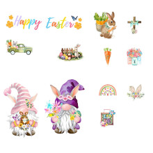Easter Magnets Set Eggs Bunny Gnome 12 Pieces