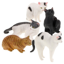 ULTNICE Cat Cake Toppers PVC Decorative Set 5 Pieces
