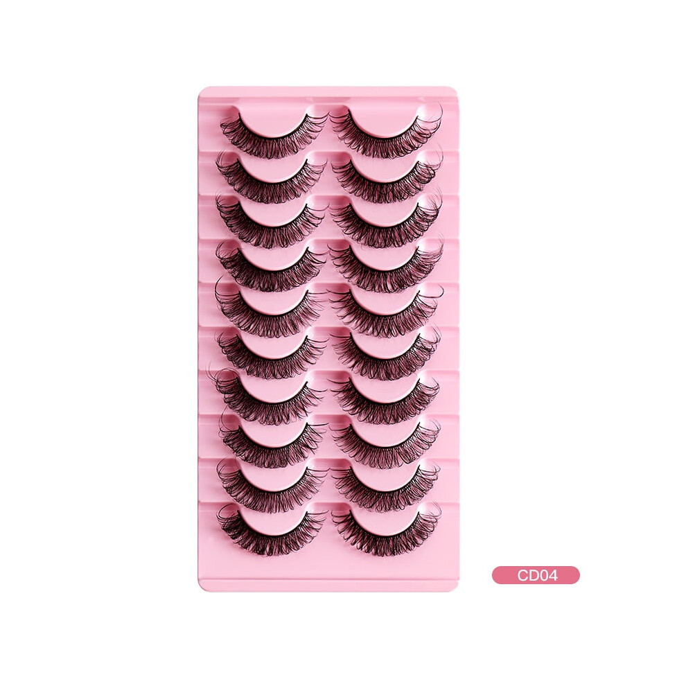 Russian Big Curl False Eyelashes Synthetic 10 Pairs