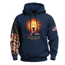 250 Anniversary Usa 1776-2026 Sweatshirt Men American Flag Hoodies 250th Anniversary Long Sleeve Shirts Fashion Pullover