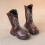 Botas infantis estilo cowboy ocidental retrô com bordados. 1
