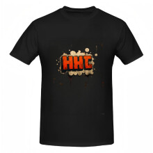 Tricou cu mânecă scurtă din bumbac pentru femei HHC Graphic Portocaliu Bej