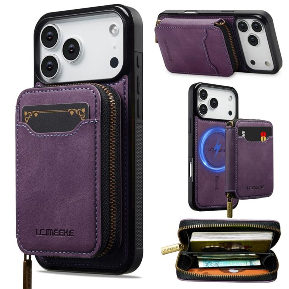 Leather Wallet Phone Case With Zipper Pocket For Iphone 17 919886073346