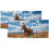 Western Horse Køkkengardiner 54x18 tommer 2 paneler 1