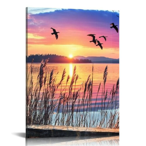 Impression sur toile Paysage de coucher de soleil 16x20 pouces