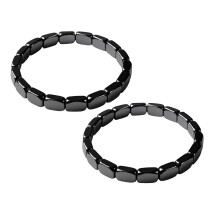 Pulsera de mineral de hierro para hombre – Paquete de 2: Confianza y energía