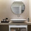 White Bathroom Vanity Unit with Storage Shelves 4