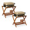 Wooden Luggage Stand, Foldable Suitcase Rack, 2-Pack 9
