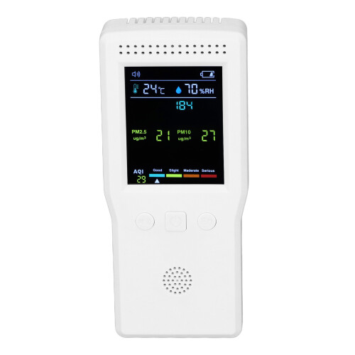 Έγχρωμη οθόνη LCD για την ποιότητα αέρα 9 σε 1, ανιχνευτής ποιότητας αέρα εσωτερικού 2