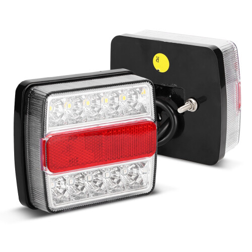 Trailer Light Kit Magnetic LED IP68Waterproof7Pin Plug5Wire System DOT Approved Tail Light Direction Indicator Easy To Install 2