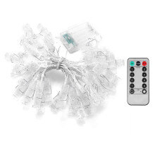 Photo Clip String Lights for Indoor Outdoor Decorative Fairy Lights, Battery Operated Timer Function Romantic Memory Lighting