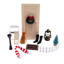 Charming Fairy Door Kit, Artistic Christmas Miniature Decorations, Wooden Tooth Fairy Door, Chosen for Dollhouse Furniture Accessories DIY Craft Gift