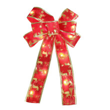 Elegante Weihnachtsdekoration, rote Samtschleifen mit goldenem Rand für atemberaubende Dekoration, dekorative Kranzschleifen mit glitzerndem Stoff,