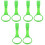 3Pairs Green Pull Up Rings Durable PP Playpen Accessories 5
