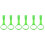 3Pairs Green Pull Up Rings Durable PP Playpen Accessories 6