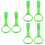 3Pairs Green Pull Up Rings Durable PP Playpen Accessories 8