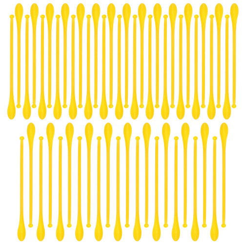 50 Pcs Plastic Sampling Spoons Mixing Spatulas Laboratory Scoops Green