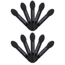 10Ud Brocha Ovalada Doble Para Sombra De Ojos, Negra Y Portátil