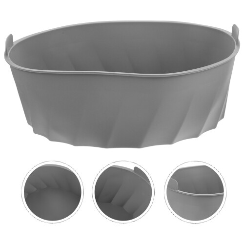 2Pcs Heat-Resist Silicone Slow Cooker Liners Grey Reusable Pot Insert 2