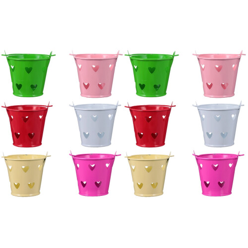 24Pcs Decorative Mini Tinplate Candy Buckets for Party Storage 2