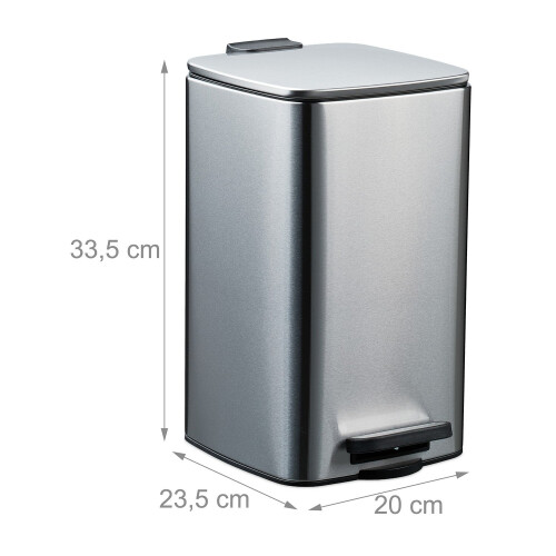 Square Pedal Bin 8L with Soft-Close Lid 2