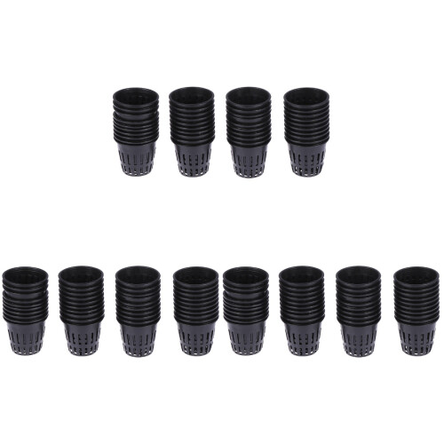 240Pcs Black Hydroponic Net Cups Plastic Planting Net Buckets Durable 2