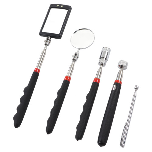 Adjustable LED Light Magnetic Retrieval Wand, Telescoping Pickup Tool with Strong Suction Extendable Handle Durable Construction for Industrial 2