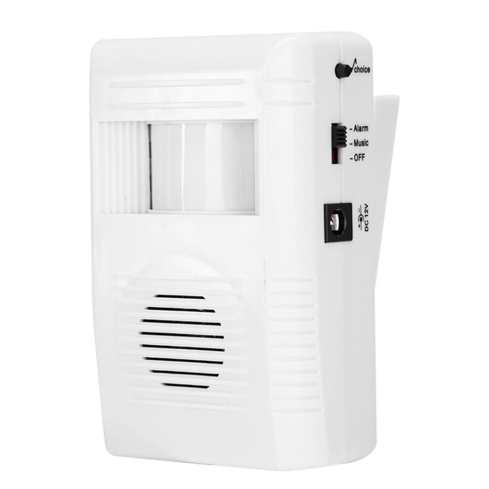 Human Body Infrared Sensor Alarm Doorbell, White, 5M Detection 8471390776882