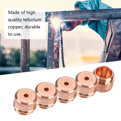 Copper Plasma Consumables Set For Metal Cutting Precision Machined Components With Shield Cap Code Marking Fit PMX45Torch System 2