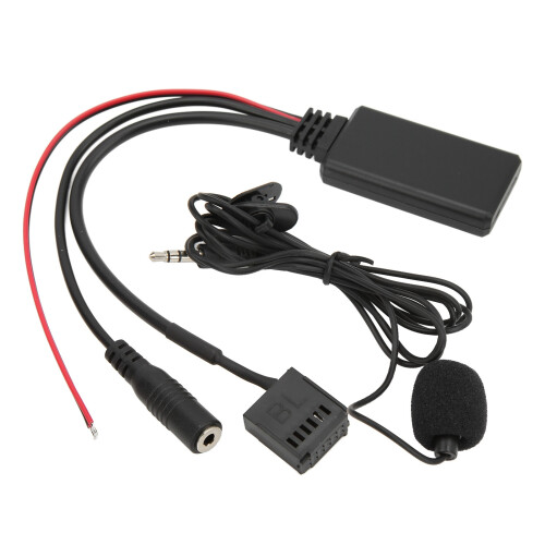 Kabelloses Bluetooth-Modul für Autoradios mit AUX-Eingang, Bluetooth-Audioadapter mit Mikrofon und Freisprechfunktion, einfache Installation, 2