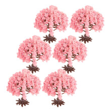 6St ABS Nep Kersenbloesem Boom Mini Decor Voor Bureau En Model
