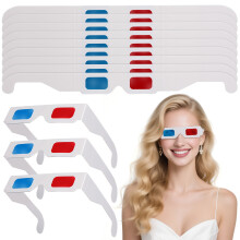 100 stück 3d-kartonbrillen anaglyphenbrille für filme und videos