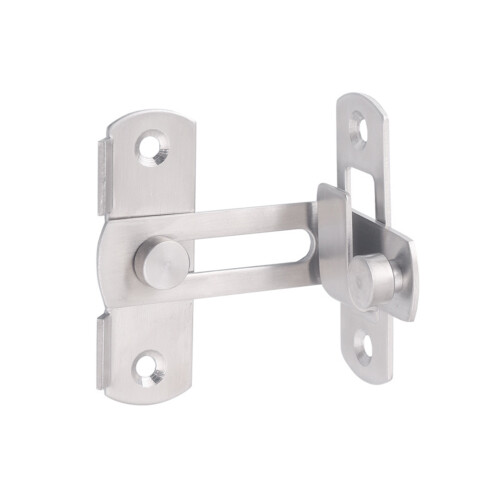 2Pcs Stainless Steel Door Lock Silver Sliding Bolt for Window Security 1